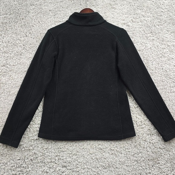 Patagonia Simple Synchilla Jacket Womens Medium Black Full Zip Fleece Logo READ - Picture 8 of 13